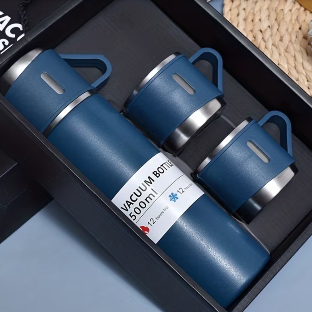 Hot/Cold Insulated Travel Mug Set with 2 Cups